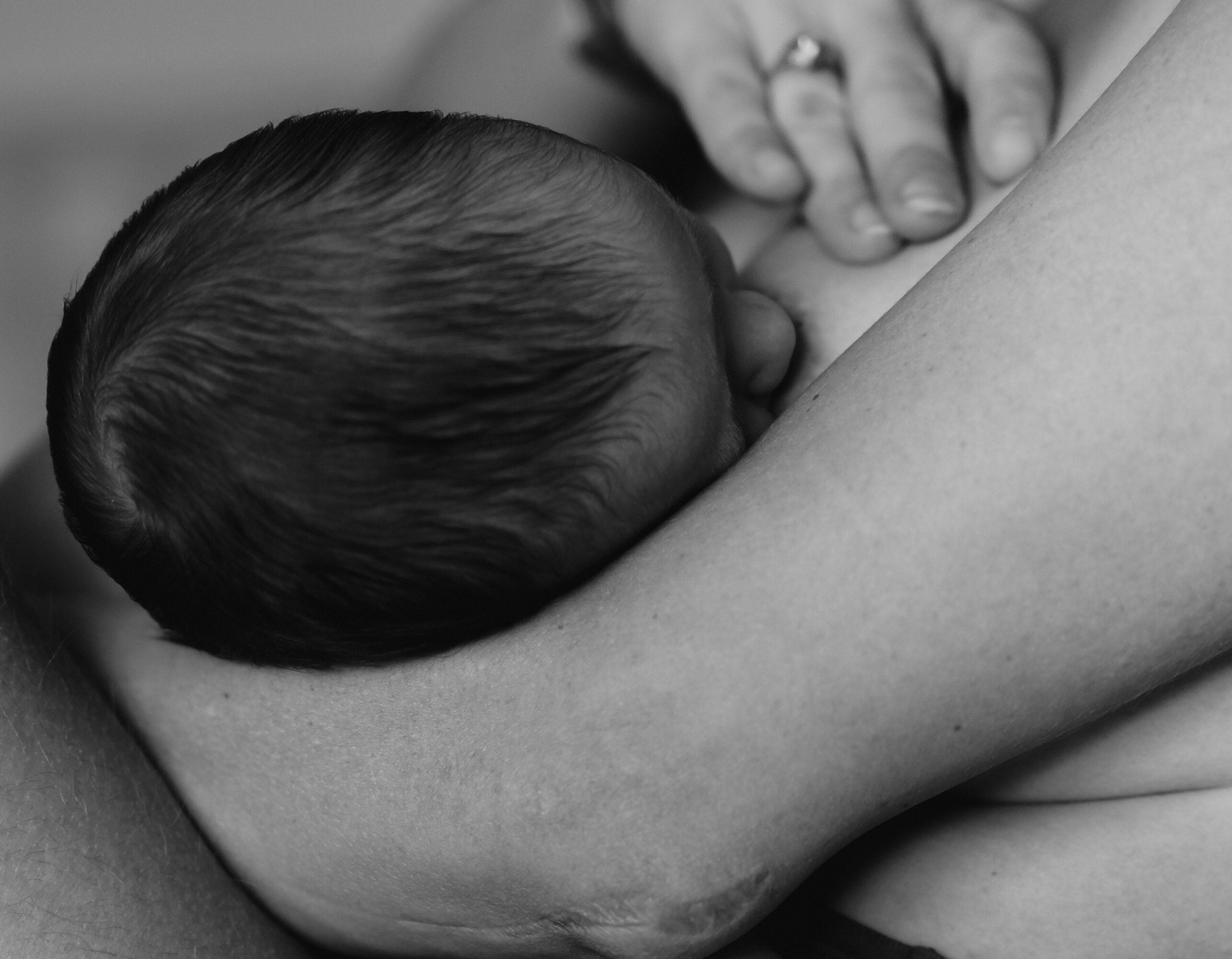 Breastfeeding a newborn